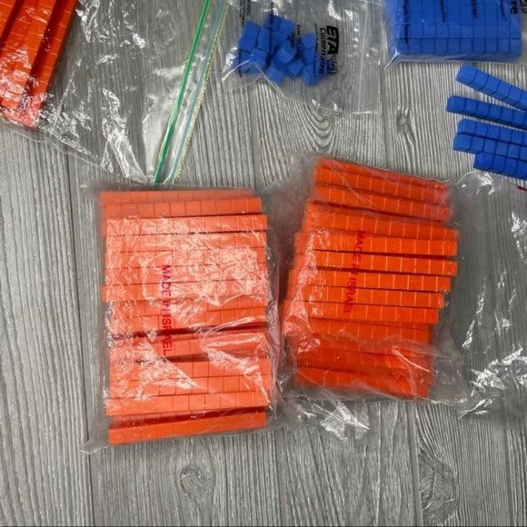 Cuisenaire rods base 10s foam & plastic home school Montessori blocks counting - Picture 4 of 4